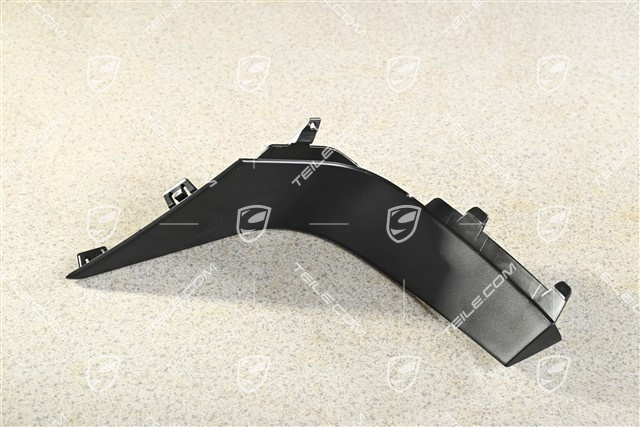 Front bumper Cover trim, Black, R