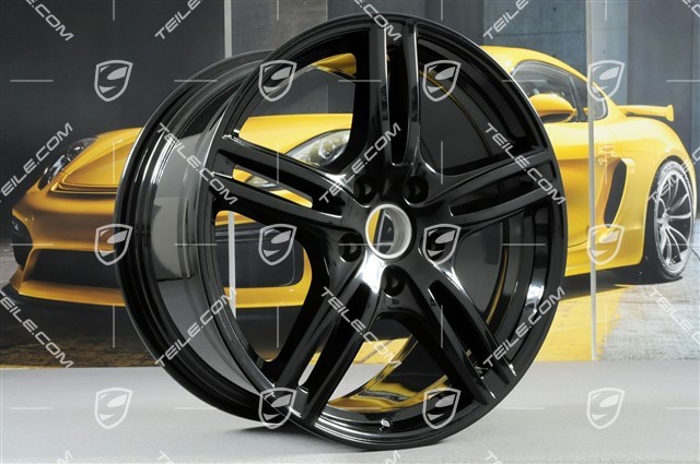 20-inch wheel rim set Turbo, 10,5J x 20 ET71 + 9,5J x 20 ET71, for winter use, black silk gloss