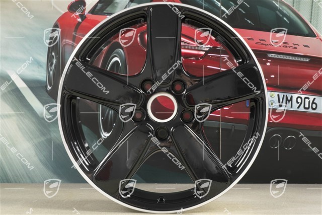19-inch wheel rim Cayenne Sport Classic II, 8,5J x 19 ET59, black high gloss