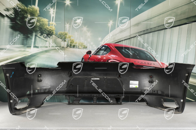 Rear bumper, C4/C4S, without Sports exhaust system, with ParkAssist and reversing camera