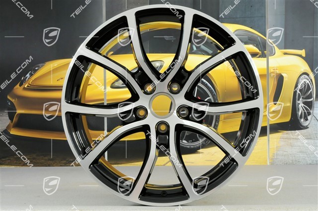 21-inch wheel rim Cayenne Exclusive Design, 9,5J x 21 ET46, Jet Black Metallic