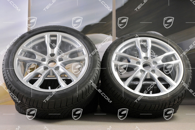 19" Winterräder Satz Boxster S, 8J x 19 ET57 + 9,5J x 19 ET45, Continental WinterContact Winterreifen 235/40 R19 + 265/40 R19, DOT 2012, ohne RDK-Sensoren