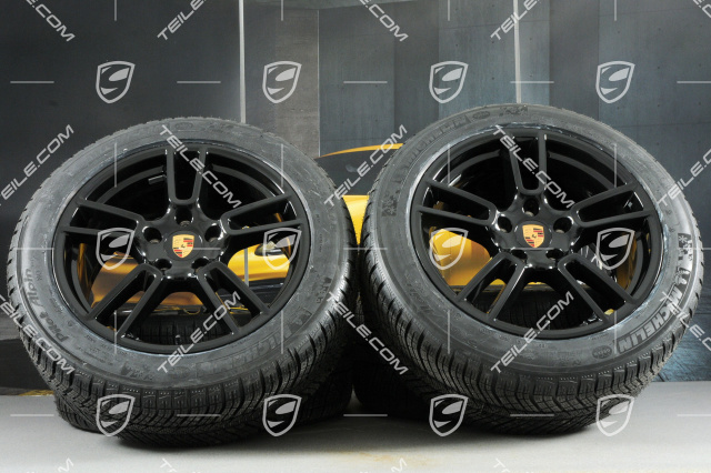 19-inch winter wheels set "Panamera", rims 9J x 19 ET64 + 10,5 J x 19 ET62 + Michelin Pilot Alpin 4 winter tyres 265/45 R19 + 295/40 R19, black