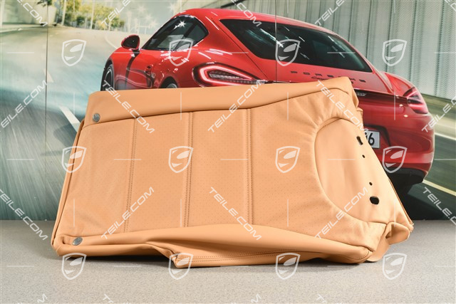 Lehnenbezug, Glattleder, Rücksitz / Rückenlehne, Sitzheizung, Sandbeige, L