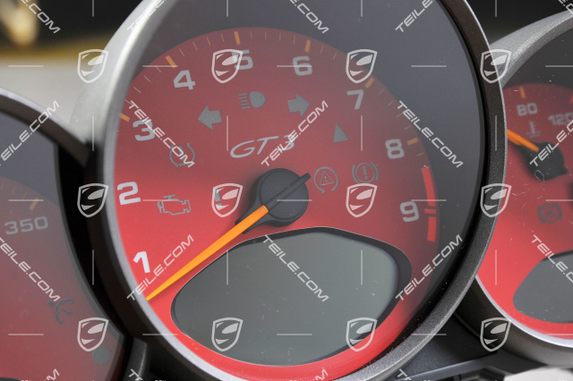 Instrument cluster, GT3 MK1, EXCLUSIVE programme, dials in Guards Red