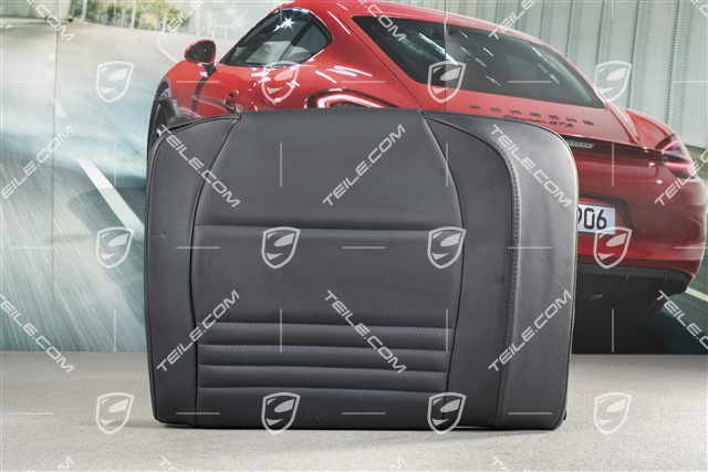 Back seat backrest, leather, metropole blue, Cabrio, R