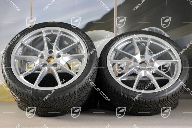 20" Komplet kół zimowych Carrera S (III), 8,5J x 20 ET51 + 11J x 20 ET70, opony zimowe 245/35 ZR20 + 295/30 ZR20, z czujnikami ciśnienia RDK