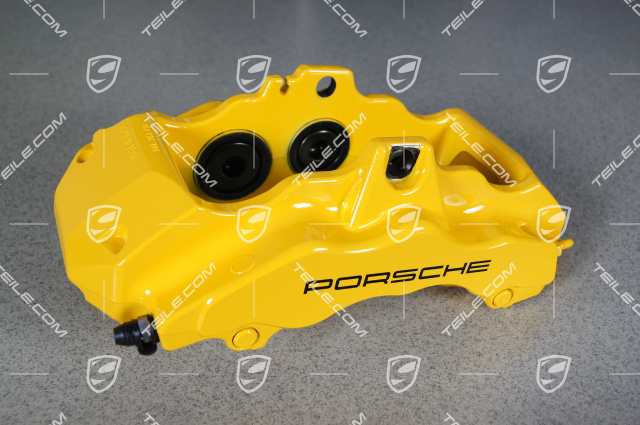 PCCB Fixed calliper without pads, for ceramic brakes, yellow, L