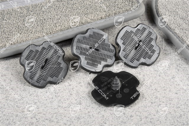 Floor mat set, Stone grey, UK-Version, 4 parts