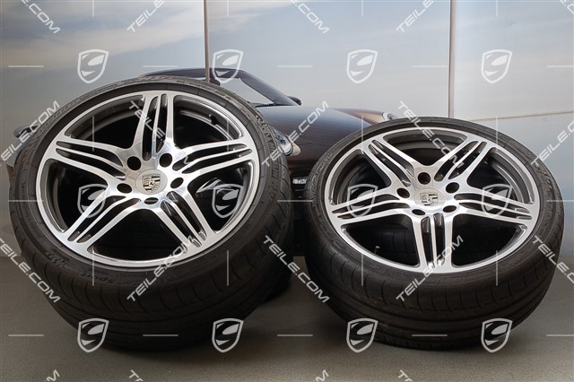 19-inch Turbo I summer wheel set, wheels 8 J x 19 ET 57 + 11 J x 19 ET 51 + NEW summer tyres 235/35 ZR 19 + 305 /30 ZR 19