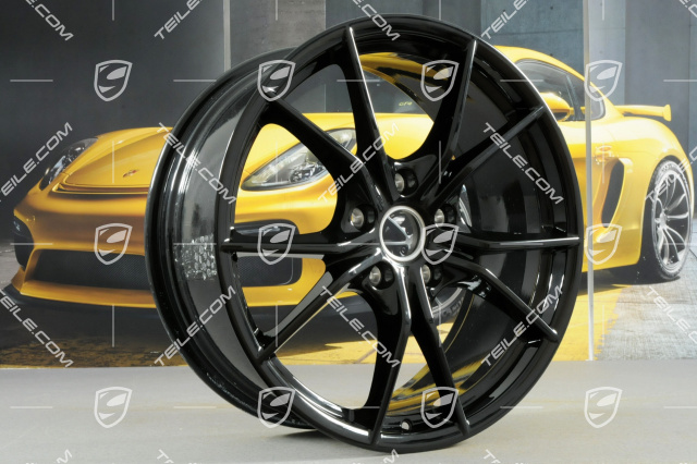 20-inch wheel rim set Carrera S IV, 8,5J x 20 ET49 + 11J x 20 ET78, for winter wheels, C2/C2S, black high gloss