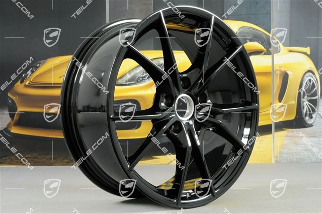 20-inch wheel rim set Carrera S IV, 8,5J x 20 ET49 + 11J x 20 ET78, for winter wheels, C2/C2S, Jet Black Metallic