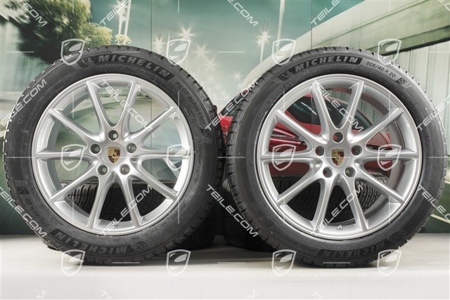 20-inch Cayenne Design winter wheel set, rims 9J x 20 ET50 + 10,5J x 20 ET64 + NEW Michelin winter tyres 275/45 R20 + 305/40 R20, with TPMS