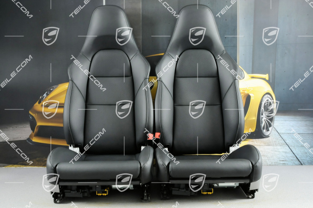 Sport Seats, el. adjustable, 18-way, heating, lumbar, ventilation, leather, black, set, L+R