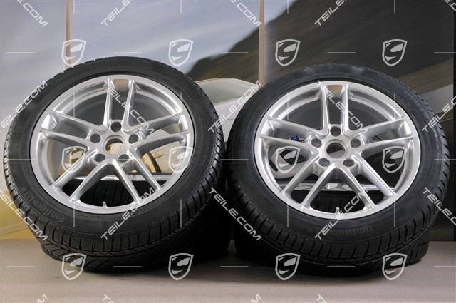 19-inch TURBO II winter wheel set, wheels 9J x 19 ET 60 + 10J x 19 ET61 + NEW winter tyres Continental 255/45 R19+285/40 R19, with TPM