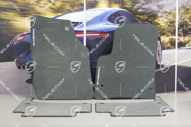 Set of floor mats Cayenne, palm green