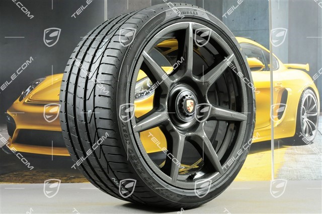 20" 911 Turbo Carbon summer wheel set, wheel rims 9J x 20 ET51 + 11,5J x 20 ET56 + summer tires 245/35 R20 + 305/30 R20, with TPMS