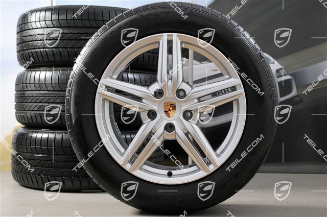 19" Cayenne Design II Sommerräder Satz, 4x Felgen 8,5 J x 19 ET 59 + 4x Reifen 265/50 R 19 110Y XL, ohne RDK