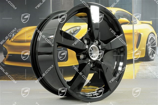 18-inch Cayman S wheel, 8J x 18 x ET57, black high gloss