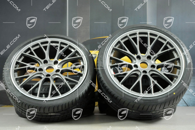 20-inch winter wheels set RS SPYDER Design, rims 8,5J x 20 ET49 + 11,5J x 20 ET56 + summer tyres 245/35 R20 + 305/30 R20, in platinum