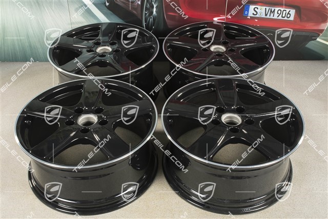 19-inch wheel rim set Cayenne Sport Classic II, 8,5J x 19 ET59, black high gloss