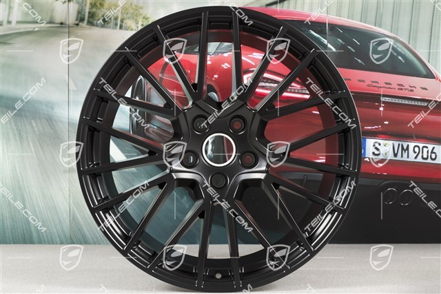 21-inch wheel rim, Cayenne RS Spyder, 11J x 21 ET49, black satin-matt