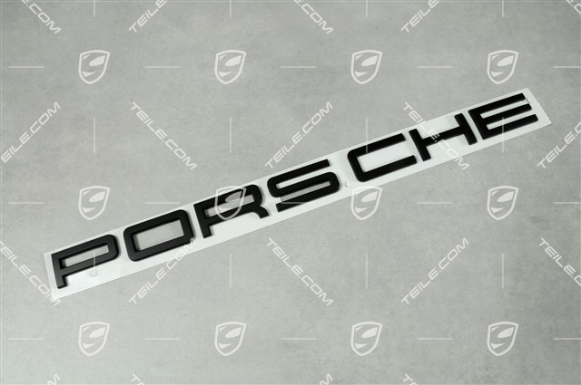 Logo PORSCHE, rear, black mat