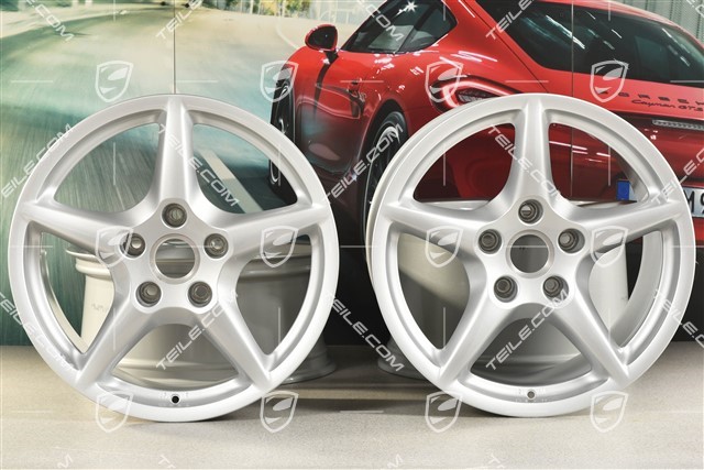 18-inch Carrera III wheel set, 8J x 18 ET57 + 11J x 18 ET51, C4 / C4S