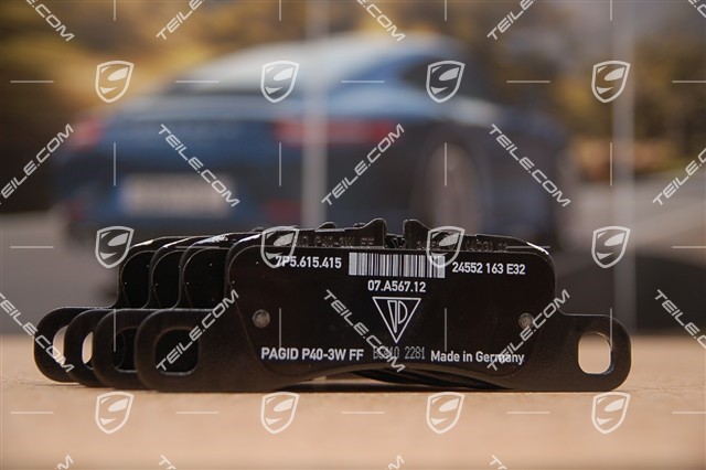 Brake pad set, PCCB, 19-inch, yellow calliper, L+R