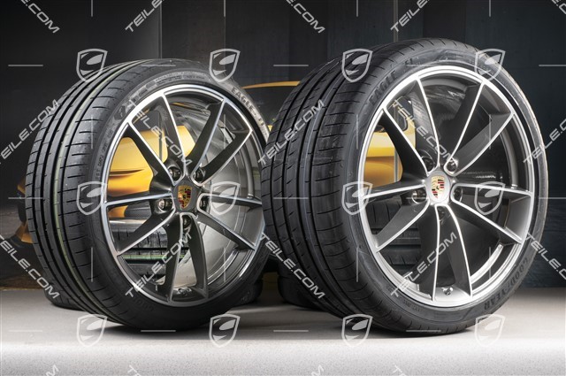 20+21-inch summer wheel set Carrera Classic, rims 8,5J x 20 ET53 + 11,5J x 21 ET67 + NEW summer tyres 245/35 R20 + 305/30 R21, with TPM