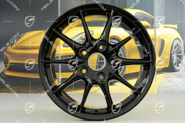 17-inch Carrera II wheel set mod. 2002, 7J x 17 ET50 + 9J x 17 ET55, black high gloss