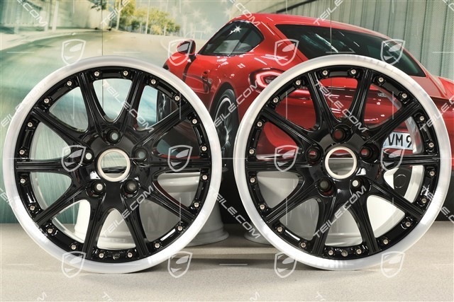 18-inch GT3 SportDesign wheel set (2-piece), 7,5J x 18 ET50 + 9J x 18 ET52, wheel stars in black high gloss