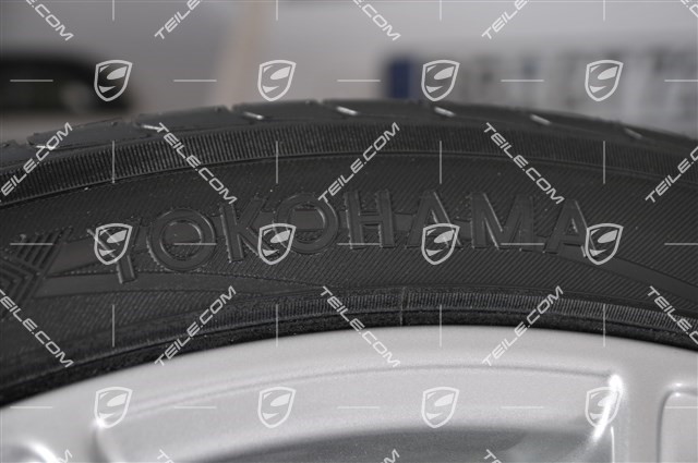 21-inch SportEdition summer wheel set, GT-silver metallic, 4 wheels 10J x 21 ET 50+4 tyres Yokohama 295/35 R 21 107Y XL + TPM