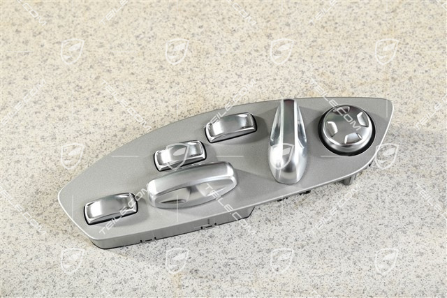 Front seat switch, seat adjuster / memory, 18-way electrically adjustment, Galvano silver, L