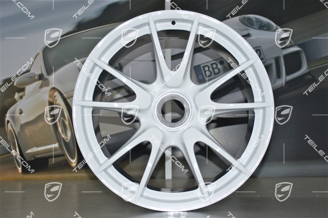 19-inch GT3 II wheel set, white, front 8,5J x 19 ET53 + rear 12J x 19 ET63