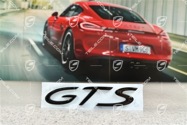 Badge / Emblem "GTS" Silky gloss Black