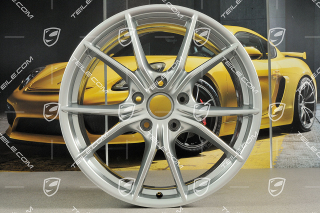 20-inch wheel rim set Carrera S IV, 8,5J x 20 ET49 + 11J x 20 ET56, for winter wheels, C4/C4S/GTS, Brilliant chrome finish