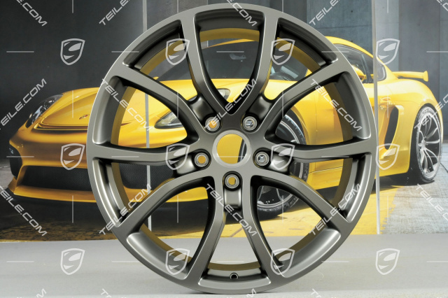 21-inch wheel rim set Cayenne ExclusiveDesign, 11J x 21 ET58 + 9,5J x 21 ET46, Platinum Satin Matte