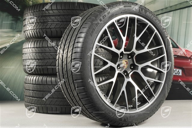 21" RS Spyder Design Sommerräder, Felgen 9,5J x 21 ET27 + 10J x 21 ET19 + NEUE Michelin Sommerreifen 265/40 R21 + 295/35 R21, mit RDK-Sensoren