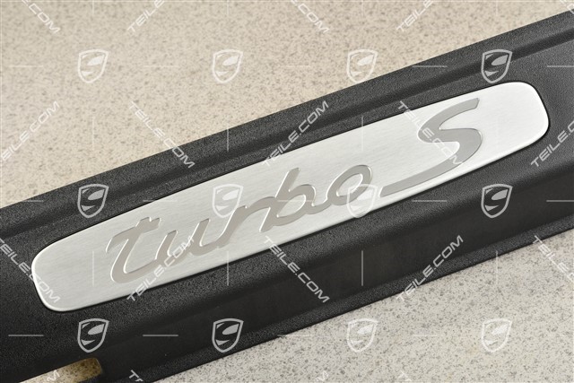 Scuff platte, door sill, "Turbo S", black, R