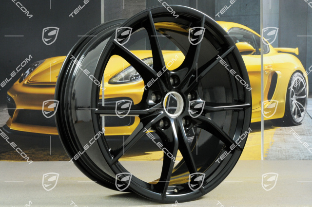 20-inch wheel rim set Carrera S IV, rims 8,5 J x 20 ET49 + 11,5 J x 20 ET56, in black