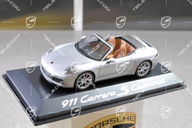 Model Porsche 911 991 Carrera S Cabriolet Facelift 2015, skala 1:43