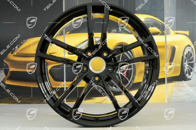 21-inch wheel rim set Cayenne Turbo, 11J x 21 ET58 + 9,5J x 21 ET46, high-gloss black