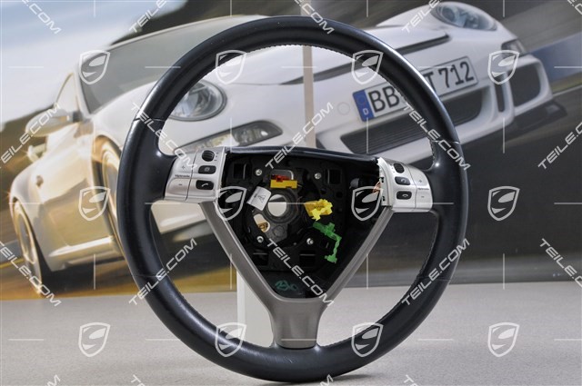 3-spoke steering wheel, Tiptronic, multifunction, sea blue / grey