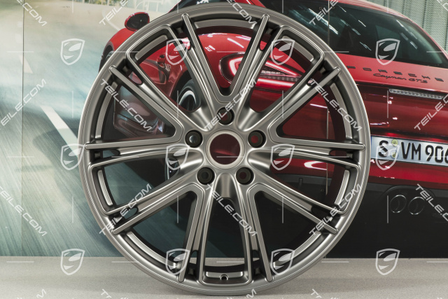 21-inch wheel rim Panamera Exclusiv, 9,5J x 21 ET71, in Platinum satin-matt