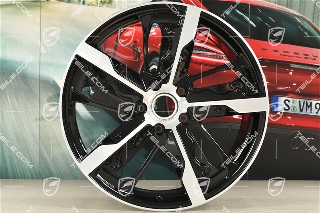 21-inch wheel rim Taycan Exclusive Design, 9,5J x 21 ET60, Carbon version (carbon aeroblades not included),  front, L