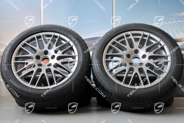 20-inch RS Spyder winter wheel set, 4 wheels 9J x 20 ET 57 + 4 Dunlop SP Winter Sport 3D tyres 275/45 R 20 110V XL M+S, with TPMS