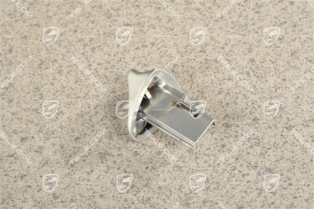 Seat tilting handle / control button, Galvano silver, L