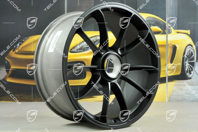 20+21" GT3 RS wheel set, rims: front 9,5J x 20 ET50 + rear 12,5J x 21 ET48, black