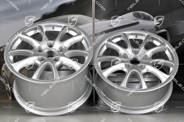 18-inch GT3 Modell 2004 wheel set, 8J x 18 ET50 + 11J x 18 ET45, for Turbo / 4S